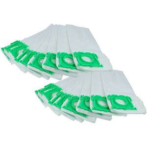 20x Vacuum Cleaner Bag Replacement for Sebo 6629, 6629 am, 6629 er for Vacuum Cleaner - Microfleece, 33.5 cm x 17 cm, White - Vhbw