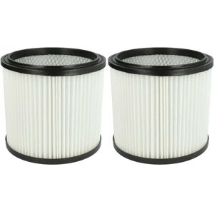 VHBW 2x Cartridge Filter compatible with Kärcher nt 221, NT221 Vacuum Cleaner - White - Replacement for 2351110, 3.752.0032, 72800205, 10007544,