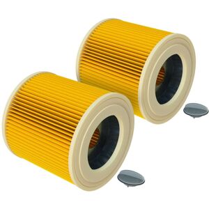 VHBW 2x Cartridge Filter compatible with Kärcher a 2254 Me, a 2534 pt, a 2554 Me, a 2604, a 2654 Me, a 2656 x Plus, se 4001, se 4002 Vacuum Cleaner