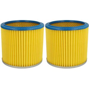 vhbw 2x Cartridge Filter compatible with Tarrington House WVC3500 Vacuum Cleaner - Blue Yellow