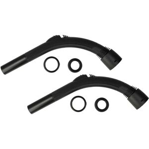 2x Hose Handle compatible with Dirt Devil M5037-3, M5037-2, M5037-4 Vacuum Cleaner - Curved Nozzle Part Wand, 32 mm Diameter, 37.1 cm Long - Vhbw