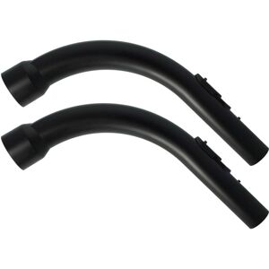 2x Hose Handle compatible with Miele S382, S4211, S388, S384, S381, S4210 Vacuum Cleaner - Curved Nozzle Part Wand, 35 mm Diameter, 34 cm Long - Vhbw
