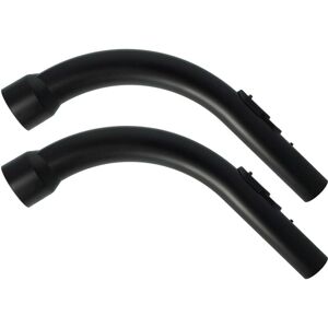 2x Hose Handle compatible with Miele SGDP3, SGEE0, SGEA3, SGEA1, SGEA0 Vacuum Cleaner - Curved Nozzle Part Wand, 35 mm Diameter, 34 cm Long - Vhbw