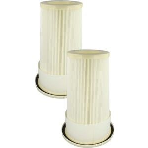 2x Cartridge Filter compatible with Dustcontrol dc 2700c, 2700i, 2800, 1800, 2900 eco Vacuum Cleaner - White Washable - Vhbw