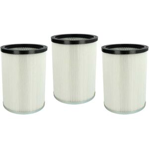 Vhbw - 3x Cartridge Filter compatible with Kärcher nt 70/3 Tc, nt 70/3, nt 70/3 eu, nt 70/3 Me Tc, nt 70/3 Me Tc eu Vacuum Cleaner - White