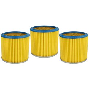 vhbw 3x Cartridge Filter compatible with Rowi 20 PX 1.1 Vacuum Cleaner - Blue Yellow