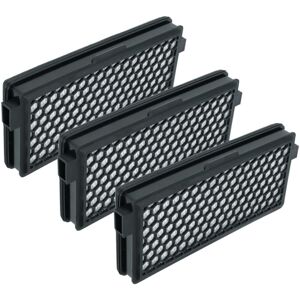 3x Filter compatible with Miele S5381, S5410, S5411, S5421, S5480, S5481, S5510 Vacuum Cleaner - HEPA/activated carbon filter Black White - Vhbw