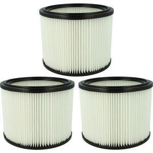 3x Filter Element compatible with Milwaukee s 250 ecp Wet/Dry Vacuum Cleaner - Vhbw