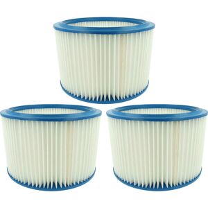 vhbw 3x Filter Element compatible with Nilfisk / Alto Attix 763-2M ED, 961-01, 761-2M, 7xx, 9 Wet/Dry Vacuum Cleaner