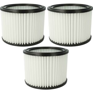 VHBW 3x Filter Element compatible with Nilfisk Multi ii 22, ii 22 Inox, ii 30 t, ii 30 t Inox vsc, ii 50 Wet/Dry Vacuum Cleaner - Fine Dust