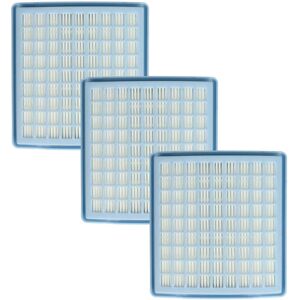 vhbw 3x Filter Replacement for Miele 7364560, SF-H10 for Vacuum Cleaner - HEPA exhaust filter White Light Blue