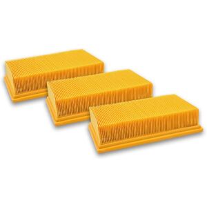 vhbw 3x Flat-Fold Filter compatible with Flex S 36 M, S 47 M Vacuum Cleaner - Pleated Filter Element