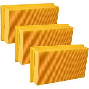 vhbw 3x Flat-Fold Filter compatible with Kärcher NT 611 Eco/Te/M, NT 561 Eco/Te/M Vacuum Cleaner, Wet/Dry Vacuum Cleaner - Pleated Filter Element