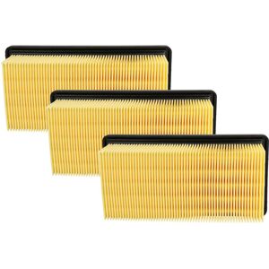 vhbw 3x Flat-Fold Filter compatible with Kärcher WD 7.700, WD 7.500, WD 7.300, WD 7.200, WD 7.000, WD 7.800 Vacuum Cleaner - Pleated Filter Element