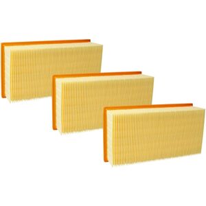 3x Flat-Fold Filter Replacement for Kränzle 6.904-068.0, 6.904-156.0, 454700 for Vacuum Cleaner - Pleated Filter Element - Vhbw