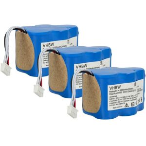 VHBW 3x battery replacement battery - NiMH 3300mAh (6V) - compatible with Ecovacs Deebot, cod and Hoover vacuum robots - replacement for LP43SC3300P5