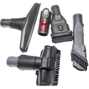 vhbw 5-Part Vacuum Cleaner Nozzle Set compatible with Dyson V11 Advanced, V10 Total Clean, V8 Absolute, V10 Absolute Vacuum Cleaners Red Black Grey