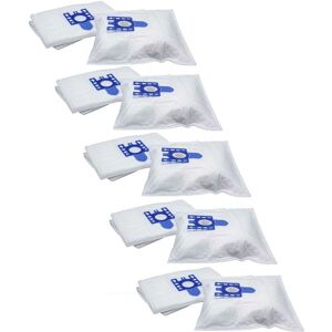 50x Vacuum Cleaner Bag compatible with Miele C3 Complete, C3 Cat Dog Vacuum Cleaner - Microfleece, Typ g/h/n, 30 cm x 22 cm, Blue, White - Vhbw