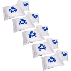 vhbw 50x Vacuum Cleaner Bag compatible with Miele SUPERIOR 1500, 1400, 1450, 1550, 1600 Vacuum Cleaner, Typ F/J, type M 27 cm x 20 cm, White