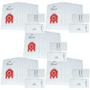 vhbw 50x Vacuum Cleaner Bag compatible with Miele Parkett Team, Parquet 2000, Parquet 500 Vacuum Cleaner - Microfleece, 27.5 cm x 18 cm White