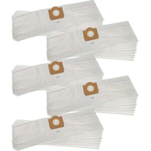 50x Vacuum Cleaner Bag compatible with Rowenta Multikraft 19 l, Multicraft/Universal 19 l Vacuum Cleaner, Microfleece, 73 cm x 21 cm, White - Vhbw