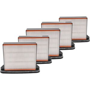 5x Filter Replacement for Bosch 35301000, 2607432015 for Vacuum Cleaner - flat-fold/wet/HEPA-filter Black Grey White - Vhbw