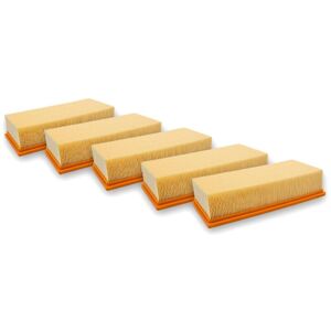 Vhbw - 5x Flat-Fold Filter compatible with Hilti vc 300 Vacuum Cleaner - Pleated Filter Element