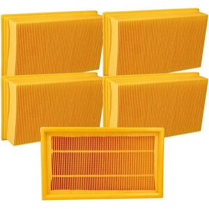 5x Flat-Fold Filter Replacement for Bosch 607432033 for Vacuum Cleaner, Wet/Dry Vacuum Cleaner - Pleated Filter Element - Vhbw