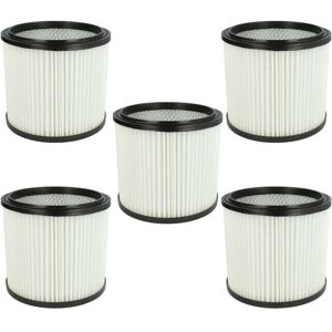 5x Replacement Filter compatible with Einhell sm 30, sm 21, smk 300 / e, sm 1100 ypl 1250, sm 31, sm 20 Vacuum Cleaner - Cartridge Filter - Vhbw