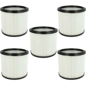 5x Replacement Filter compatible with Rotfuchs vcl 3000, vcl 1800 Vacuum Cleaner - Cartridge Filter - Vhbw
