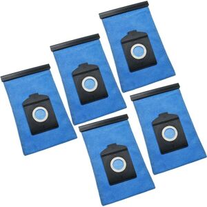 5x Vacuum Cleaner Bag compatible with Bosch big bag 3 l bsn 1701RU, big bag 3 l bsn 1810RU Vacuum Cleaner - polyester, 25.3 cm x 17.4 cm, Blue - Vhbw
