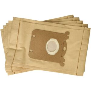 5x Vacuum Cleaner Bag compatible with Wertheim W5030, W5035 Vacuum Cleaner - Paper, 25.8 cm x 16.2 cm, Sand-Coloured - Vhbw