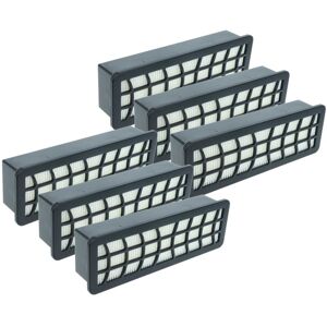 vhbw 6x Filter compatible with Zelmer ZVC762ZKRU(VC7920.5SK), ZVC762ZKUA/04(VC7920.5SK) Vacuum Cleaner - HEPA filter Black White