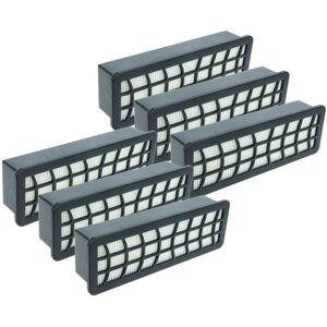 vhbw 6x Filter compatible with Zelmer ZVC763HPRU(ZVC763HP), ZVC763HPUA/04, ZVC763HPUA(01)(ZVC763HP) Vacuum Cleaner - HEPA filter Black White