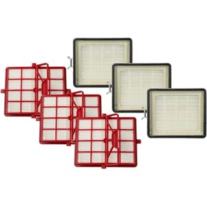 vhbw Filter Set compatible with Lux Intelligence Series, AP11, S115 Vacuum Cleaner - 6x Filter (combi-filter, post-motor filter)