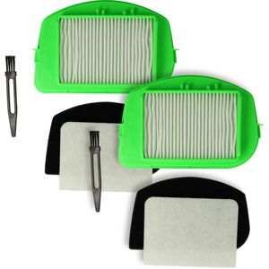 8-Part Filter/Brush Set compatible with Moulinex MO2423014Q0, MO2425PA4Q1, MO2433PA/4Q0, MO2427PA4Q0, MO2423PA/4Q0 Vacuum Cleaner - Vhbw