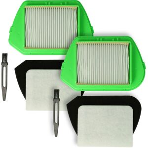8-Part Filter/Brush Set compatible with Rowenta RO539601/4Q0, RO5396EA/4Q0, RO5396EA, RO539621/4Q0, RO539621 Vacuum Cleaner - Vhbw