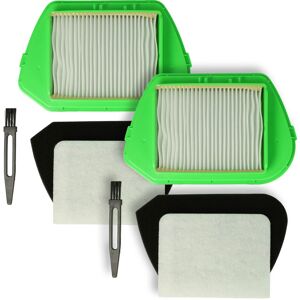 8-Part Filter/Brush Set compatible with Tefal TW539688/4Q0, TW5376HO/4Q0, TW535388/4Q0 Vacuum Cleaner - Vhbw