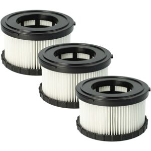 Vhbw - Filter Set 3x Filters Replacement for Dewalt DC5151H, dc 5151 h for Vacuum Cleaner - hepa Filter, Allergy Filter