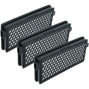 3x Filter compatible with Miele hygienic power, divdni, delphi, Crystal, Green Magic Vacuum Cleaner - HEPA/activated carbon filter Black White - Vhbw