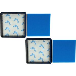 2x combined filter (foam + motor) compatible with Philips PowerPro Compact FC9350/61, FC9351/01, FC9350/71, FC9350/62 Vacuum Cleaner - Vhbw