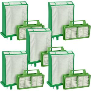 Filter Set compatible with Sebo Airbelt K3, K1 Vacuum Cleaner - 10x Filter (hygienic protection filter, micro-filter) - Vhbw
