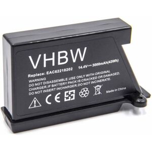 Vhbw - Replacement Battery compatible with lg hom-bot VR5907KL, VR5907LM, VR5908KL, VR5908LM Vacuum Cleaner Home Cleaner (3000mAh, 14.4V, Li-Ion)