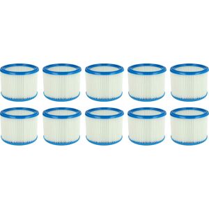 Vhbw - 10x Cartridge Filter Replacement for Husqvarna 7391883815557, 5949659-01 for Vacuum Cleaner - Blue White