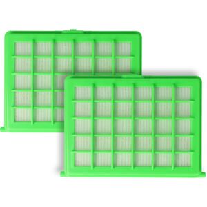 vhbw Set 2x Filter compatible with Rowenta RO 2465 WA 4Q0, RO2614, RO2614EA, RO 5221214 Q0 Vacuum Cleaner - HEPA Filter, Allergy Filter Fibreglass