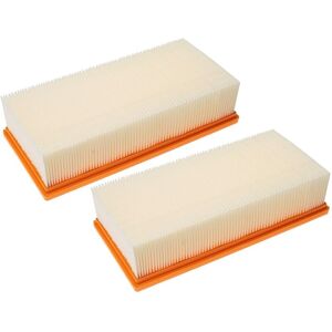 Set 2x Flat-Fold Filter compatible with Kärcher ivc 60/30 Ap m Z22 Industrial Vacuum Cleaner, Wet/Dry Vacuum Cleaner - Pleated Filter Element - Vhbw
