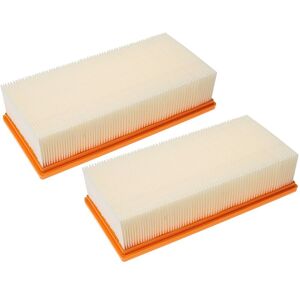 vhbw Set 2x Flat-Fold Filter compatible with Kärcher NT 65/2 Ap Me Industrial Vacuum Cleaner, Wet/Dry Vacuum Cleaner - Pleated Filter Element