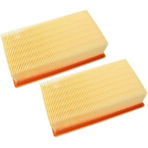 Set 2x Flat-Fold Filter compatible with Kärcher nt 14/1 Classic, k 3501 Vacuum Cleaner, Wet/Dry Vacuum Cleaner - Pleated Filter Element - Vhbw