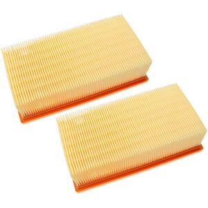 VHBW Set 2x Flat-Fold Filter compatible with Kärcher nt 14/1 Eco Adv l, nt 14/1 Eco l Vacuum Cleaner, Wet/Dry Vacuum Cleaner - Pleated Filter Element