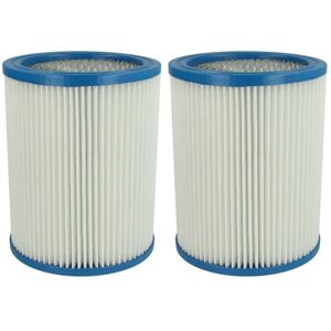 vhbw 2x Cartridge Filter compatible with Fein Dustex 40, 25 Vacuum Cleaner - White